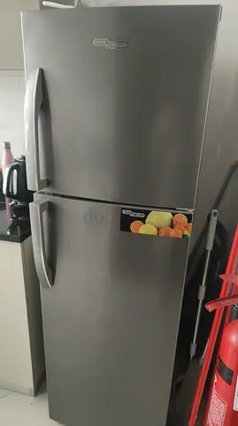 Silver Double-Door Refrigerator - Good Condition