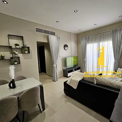 ✨ Luxury apartment for monthly rent, one bedroom and a hall with an open view, fully furnished with elegant furniture and a fully equipped kitchen
