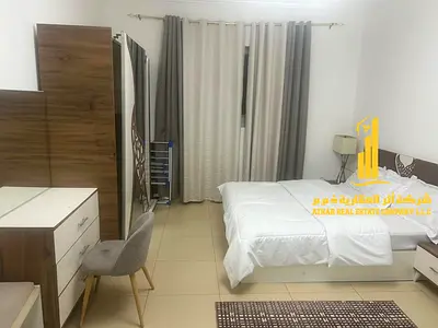 فرصة ذهبية أفخم استوديو مفروش بالكامل للإيجار الشهري في ابراج الياسمين الجرف 2  – عجمان ✨