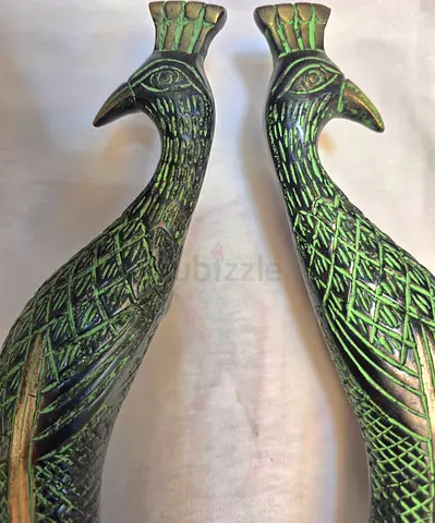 Beautiful vintage peacock door handle 2pc set for sale