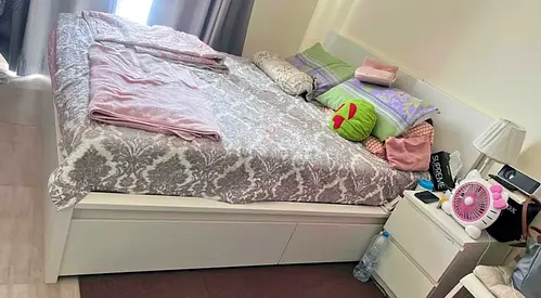 Ikea Queen size bed with mattress available in perfect condition