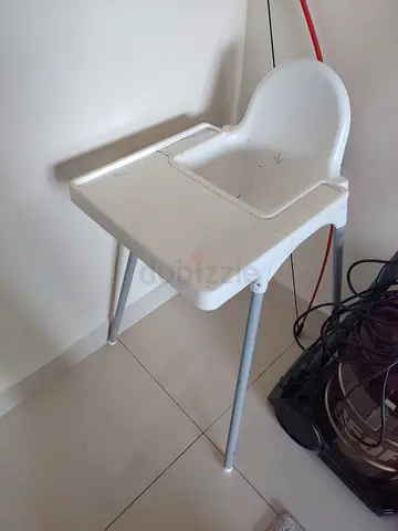 Ikea high chair with tray — lightweight and compact, without straps