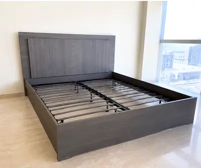 Super-King Size Wooden Bed (IDesign brand; designer furniture)