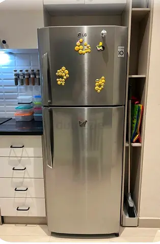 LG Silver Double-Door Refrigerator, Good Working Condition - available from 30th may