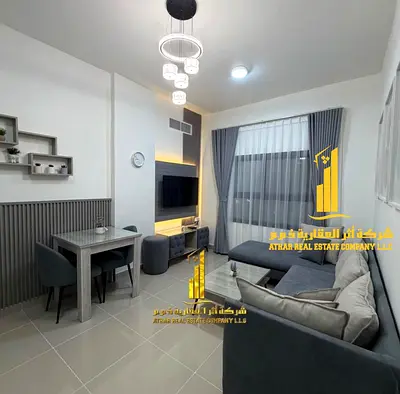 Furnished one-bedroom apartment for monthly rent in Ajman, Corniche area, near Ship Roundabout ✔️ I