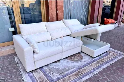 Ikea Eskelstuna L shape sofa bed Beige Excellent Condition
