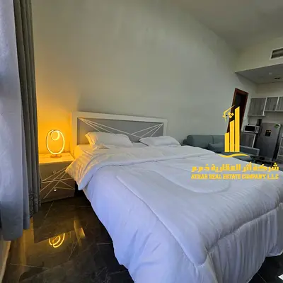 A golden opportunity! Luxurious, fully furnished studio apartment for monthly rent in Al Rashidiya 2, opposite the Ruler's Palace – Ajman ✨