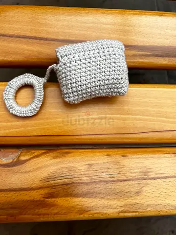 Handmade crochet airpods case
