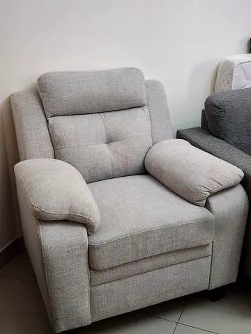 Light grey fabric armchair - Excellent condition