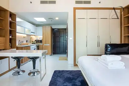 Stylish Studio in Glamz | Monthly Stay | Near Metro