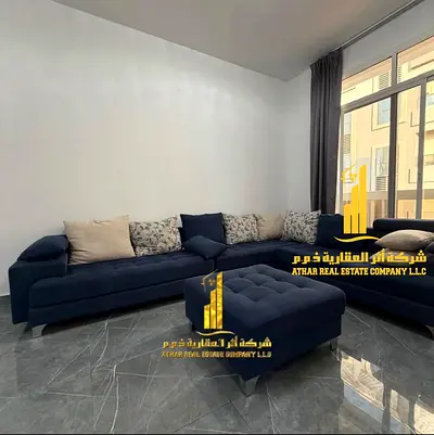 Furnished two-bedroom apartment with new furniture for monthly rent in Ajman - Al Rashidiya 2 - next to Al Rashidiya Park