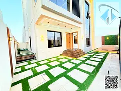 Villa for sale in Al Zahia | Swimming pool + 5 master bedrooms + living room and majlis + maid's