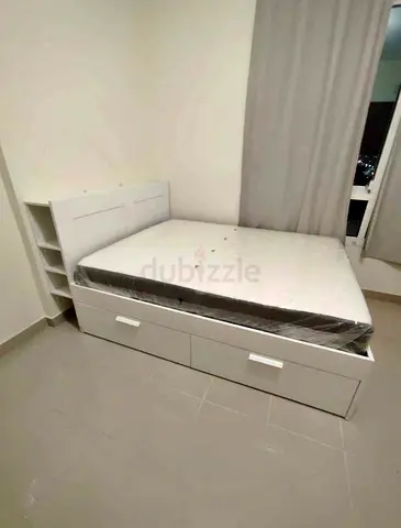 IKEA brimnessqueen size 160×200cm bed frame with headboard+ 4 big storage drawers with IKEA mattress