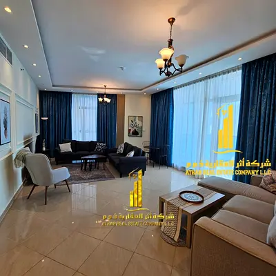 باطلالة بحرية شقة غرفتين وصالة مفروشة للإيجار الشهري 🏡 بأبراج الكورنيش ريزيدنس عجمان  ✅ شامل الفواتير و الإنترنت مع جيم - مسبح - باركنج
