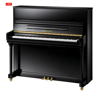 Upright Acoustic Piano - Pearl River Black Gloss, Good Condition