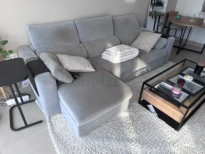 Eskilstuna - Original - Light Grey 3-Seater Sofa with Chaise (Good Condition)