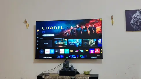 58-inch Smart LED TV (wall-mounted) - Good condition