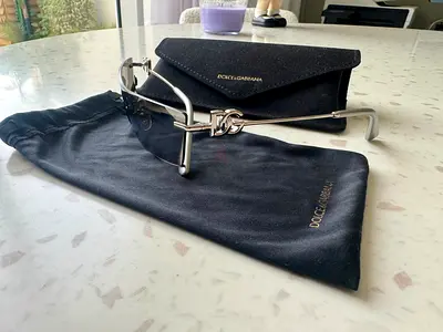 Dolce  Gabbana rimless sunglasses with case