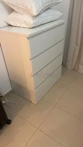 Like new IKEA white 4-drawer chest - good condition