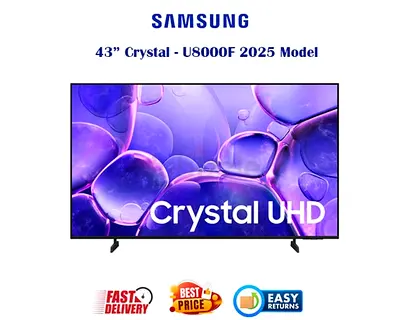 Samsung 43 Inch 4K Smart TV UAE - U8000F 2025 Model - FREE DELIVERY - WARRANTY