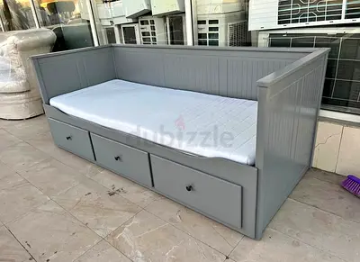 IKEA Hamnes daybed with 3 big storage drawers and 2 IKEA mattresses.