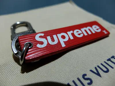 Louis Vuitton x Supreme Red Epi Key Ring | Authentic Rare LVSS17