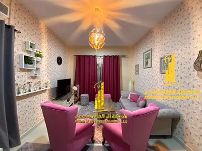 First occupant, luxurious and elegant fully furnished VIP bedroom and living room for monthly rent in Ajman Corniche