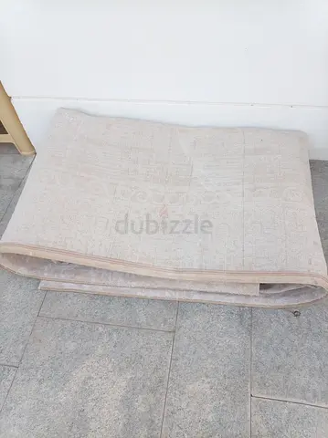 Light beige patterned area rug - good used condition