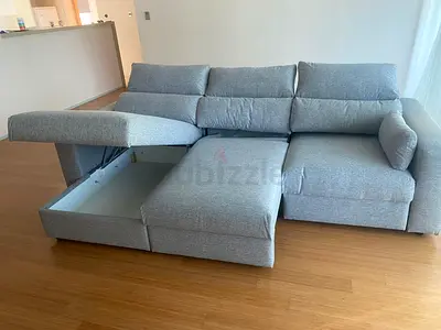 Ikea Eskelstuna L shape sofa bed Gray Excellent Condition like new Condition