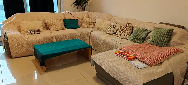 Large L-shaped sectional sofa with chaise - comfortable family seating