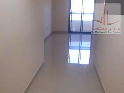 Studio apartment with balcony for annual rent in Abu Younis building, Al-Jarf Industrial Area 2. As