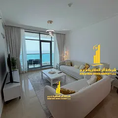 Two-bedroom apartment with a living room, fully furnished with new furniture, available for monthly
