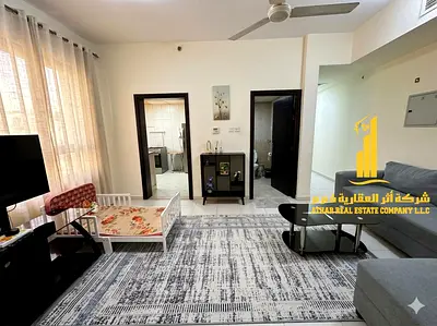 Furnished one-bedroom apartment for rent in Ajman, Al Nuaimiya 1 area. Clean and tidy furnishings. Includes all bills and internet. Fully furnished