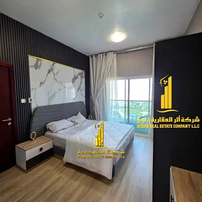 Fully furnished one-bedroom apartment ( 2 bathrooms ) with a hall, with balcony, including all services, with private parking.