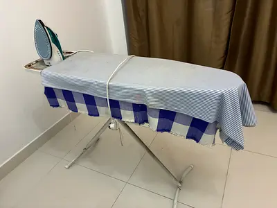 Ironing board with electric iron - good working condition