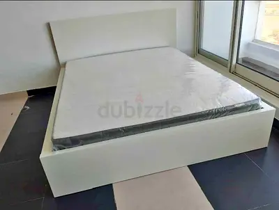 IKEA Malam king size 180×200cm bed frame with IKEA mattress and 2 big storage drawers underneath is