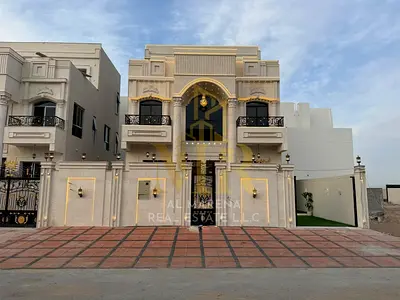 A villa on the main street, ready to move in, with registration and ownership fees included, in one of Ajman's most prestigious areas. Freehold owners
