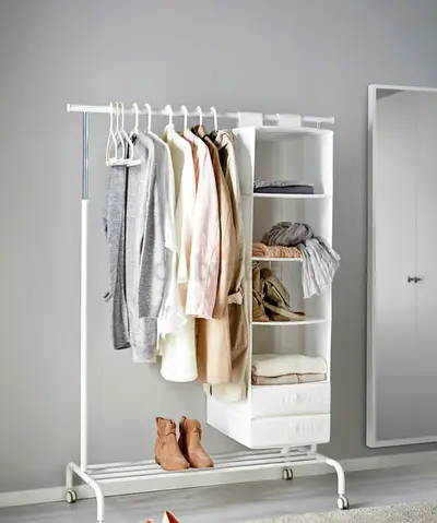 Ikea RIGGA Clothes rack, white. Used.