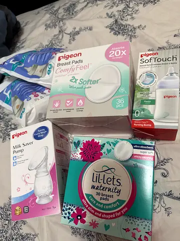 New born essentials- pump,breast pads,feeding bottles. All New