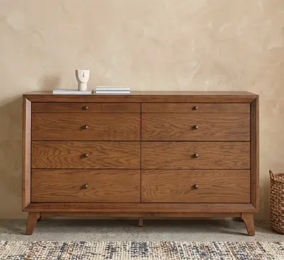 Modern Wooden 8-Drawer Dresser