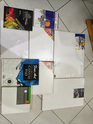 Canvas, sketch books, handmade paper
