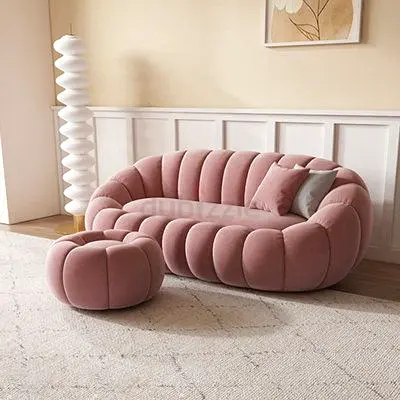 Modern Bubble Sofa with Matching Ottoman