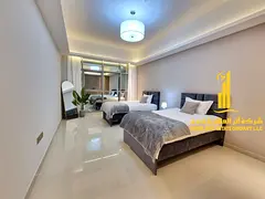 Luxurious and elegant two-bedroom apartment with a living room, fully furnished with brand new, high