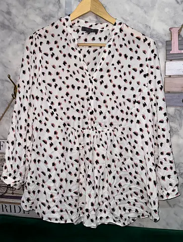 Primark Patterned V-Neck Blouse