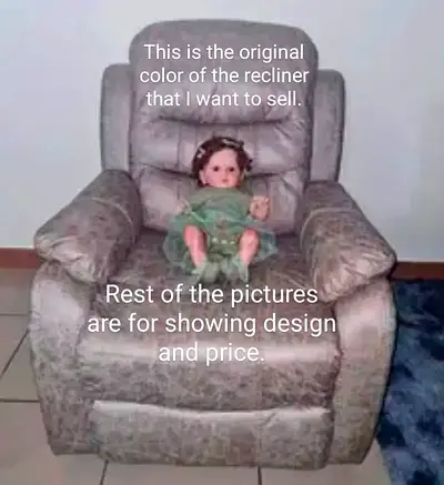 2 PC grey color recliner brand new condition very good deal