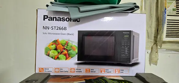 Panasonic NN-ST266B Solo Microwave Oven - 20L, Black (Boxed)