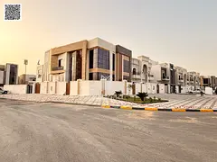 Modern corner villa with 5 bedrooms, registration fees included, in Al-Haliou 1 area. Super deluxe f