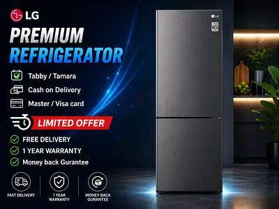 LG 384L Bottom Freezer Refrigerator – DoorCooling+ Linear Cooling No Frost GBP62DSSGC (Graphite)
