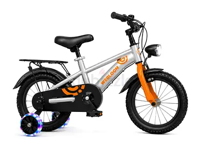 KIDLE Kids Bicycle with LED Training Wheels  Headlight | Premium Childrens bike