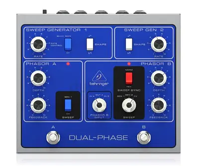 Behringer DUALPHASE Phase Shifter Guitar Pedal - Brand New